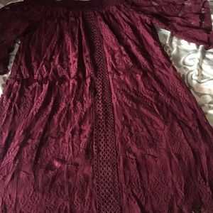 XL burgundy dress